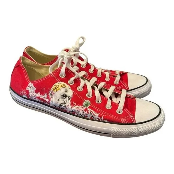 Dennis Rodman 91’ “All Out" Converse shoes red men’s size 15 women’s size 17 - Picture 2 of 11
